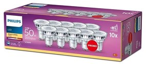 KÉSZLET 10x LED Izzó Philips GU10/4,6W/230V 2700K