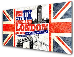 Akrilkép London Flag Art 125x50 cm