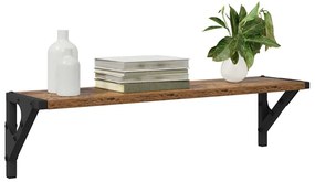 vidaXL Falpolcok polcokkal 2 pcs Öreg fa 60 x 15 x 15,5 cm Faanyag