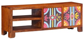 tömör akácfa többszínű TV-szekrény 110x30x40