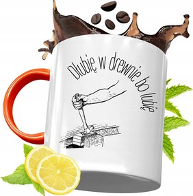 Narancssárga Bögre Asztalos Ácsoknak Ajándék fényképes nyomattal