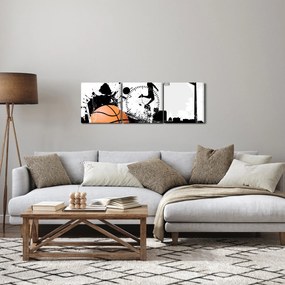 Kép - Kosárlabdázó (órával) (90x30 cm)