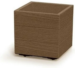 MADERA SQUARE ECO WOOD virágtartó 28,8 cm, barna, S