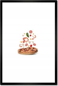 Poszterek keretben 40x60 Pizza zöldségekkel és sajttal