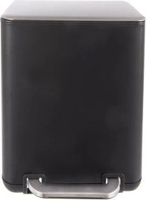 Fekete rozsdamentes acél pedálos szemetes 6 l Black – Orion