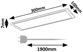 Rabalux 78021 - LED Pultmegvilágító érzékelővel TARELO LED/6W/230V