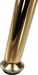 Pad Art-deco stílusban, szürke-kék Velvet anyag/gold chróm-arany, NOBLIN