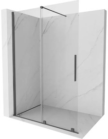 Mexen Velar, nyílásba tolóajtó Walk-In típusú 160 cm, 8 mm átlátszó üveg, grafit matt, 871-160-000-03-66