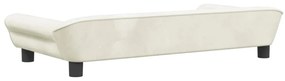 vidaXL krémszínű bársony gyerekkanapé 100 x 50 x 26 cm