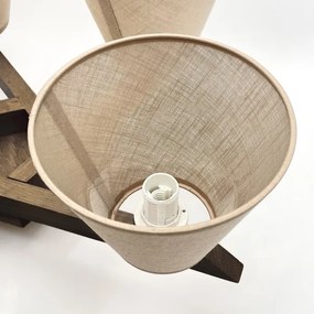 Brilagi - LED mennyezeti lámpa ANTHONY 5xE14/40W/230V dióbézs