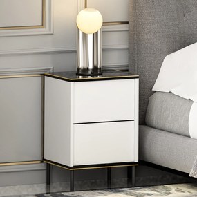 Éjjeliszekrény Imaj - White, Marble