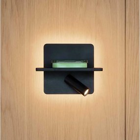 Ideal Lux - LED fali spotlámpa PIANO LED/10W/230V CRI 90 USB fekete