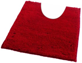Fürdőszoba-szőnyeg COTTON Piros - Piros / 60 x 60 cm WC kagyló elé, kivágással