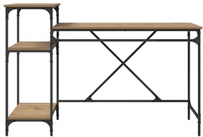 vidaXL Asztal Artisan tölgy 135 x 50 x 90 cm Faanyag