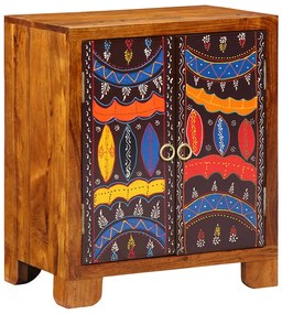 tömörfa akácfa többszínű komód 50x35x60