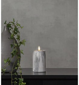 Flamme Marble szürke-fehér LED beton gyertya, magasság 15 cm - Star Trading