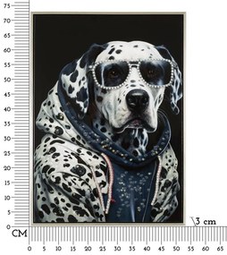 Lakkozott falfestmény keretes csapdával 53x3x73cm
