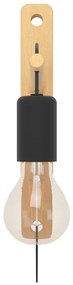 Eglo 44013 - Fali lámpa POCKLEY 1xE27/10W/230V barna/fekete