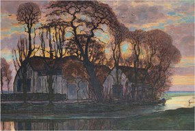 Flizelina fotótapéta Nappaliba és Hálószobába Esti tájkép 104x70