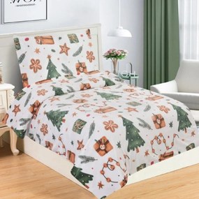 Karácsonyi mikroplüss ágyneműhuzat 200x140cm+90x70cm TiaHome