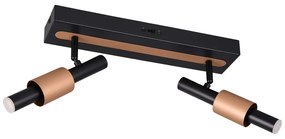 Fekete-bronzszínű LED spotlámpa 20,5x42 cm Ikaris – Trio Select