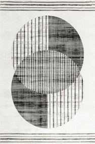 Nappali Szőnyeg Krémszürke Arany Absztrakt Geometria Verano 120x170 cm