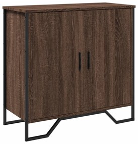 fekete szerelt fa tálalóasztal 78 x 35,5 x 74,5 cm