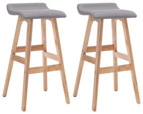 2 db világosszürke szövet bárszék