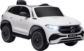 HOMCOM Gyerek Elektromos Autó Mercedes-Benz EQA 12V Akkumulátoros Autó Távvezérlés, Zene, Dudákkal, Sebesség 3-8 km/h 3-8 Éves Gyermekeknek Fehér 111,