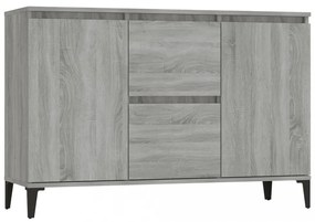 szürke sonoma színű szerelt fa tálalószekrény 102 x 35 x 70 cm