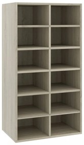 sonoma tölgy színű szerelt fa cipőtartó 54 x 34 x 100,5 cm