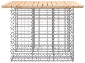 tömör fenyőfa gabion kerti pad 100x102x72 cm