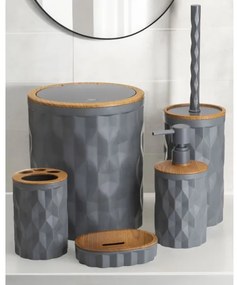 Fürdőszobai készlet REINA 5 db antracit/barna