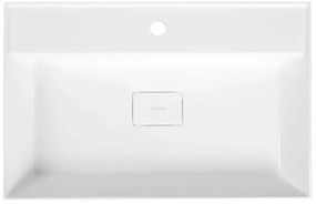 Sapho - Pultba ültethető mosdó GODIVA 68x44 cm márvány/fehér