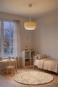 Brilagi-LED BOHO BOBO kábeles függeszték, 1xE27/60W/230V, átm. 40 cm, pöttyös, bézs/krém.