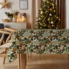 Abrosz karácsonyi foltálló díszek harangok toboz magyal 140x200