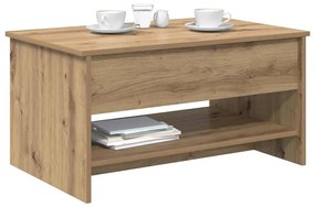 Dohányzóasztal kézműves tölgy 80 x 50.5 x 41.5 cm Faanyag