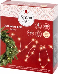 Karácsonyi Lámpák 100 Led Beltéri Fehér Meleg