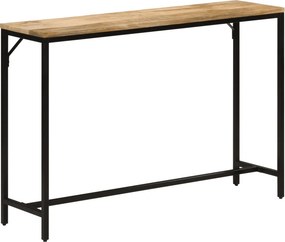 vidaXL tömör nyers mangófa és vas tálalóasztal 110 x 30 x 75 cm