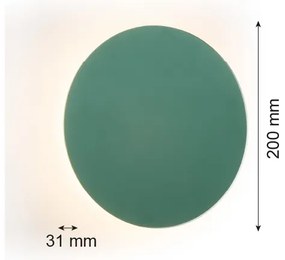 Argon 8324 - LED Fali lámpa OREGON PLUS LED/4,5W/230V 3000K 20 cm zöld