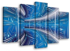Vászonkép 5 darabos, Kék alagút 100x60 cm méretben