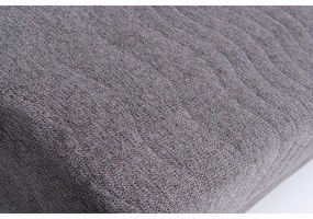 Kárpitozott, karfa nélküli, kihúzható háromszemélyes kanapé mindennapi alváshoz PAUL szürke