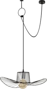Tel 6726 fekete vas függőlámpa, 110 x 50 cm