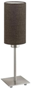 Eglo - LED Asztali lámpa TUNJA 1xE27/60W/230V 26,5 cm matt króm/barna
