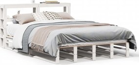vidaXL fehér tömör fenyőfa ágy matrac nélkül 140 x 200 cm
