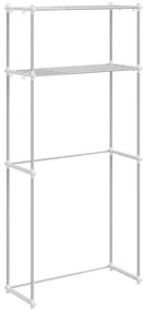 Mosógép polc polcokkal Fehér 63 x 27 x 136 cm Alumínium