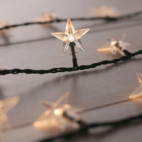 DecoKing Karácsonyi fényfüzér Csillagok melegfehér, 100 LED