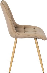 Szék bézs színben, bársony kárpittal RODRI