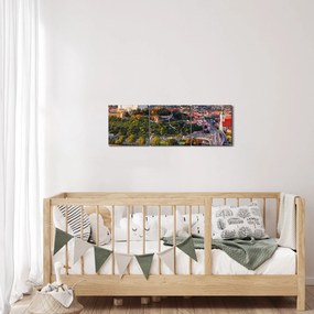 Kép - panoráma, Pozsony, Szlovákia (órával) (90x30 cm)