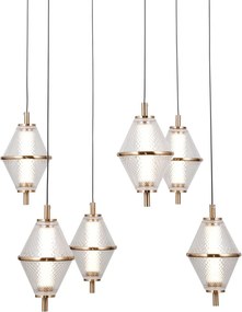Italux modern függeszték fuente átlátszó arany itxpnd-34395-6-hbr